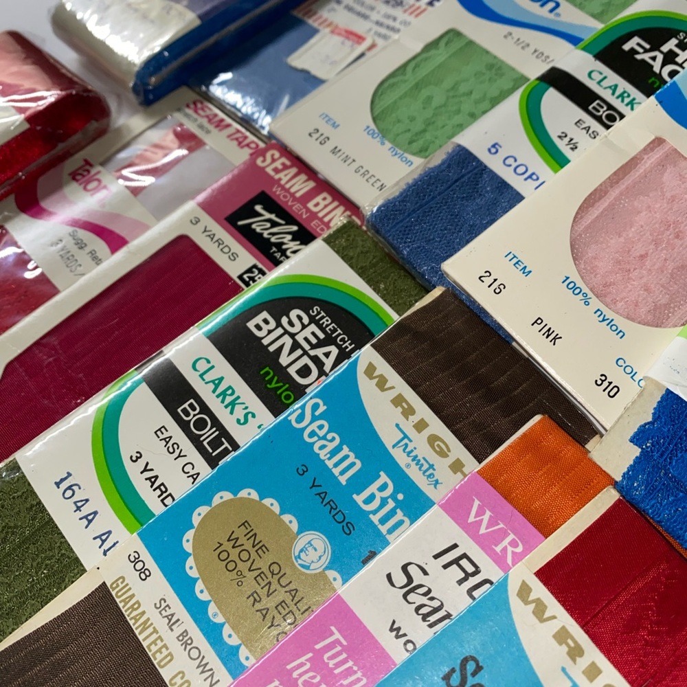 9A* sewing lot blanket binding bias tape hem facing seam binding vintage 15 pack - Picture 2 of 9